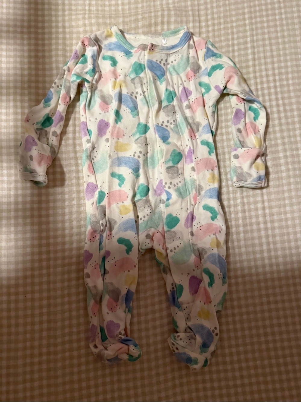 Magnetic Me Pastel Watercolor Print Footed One-Piece